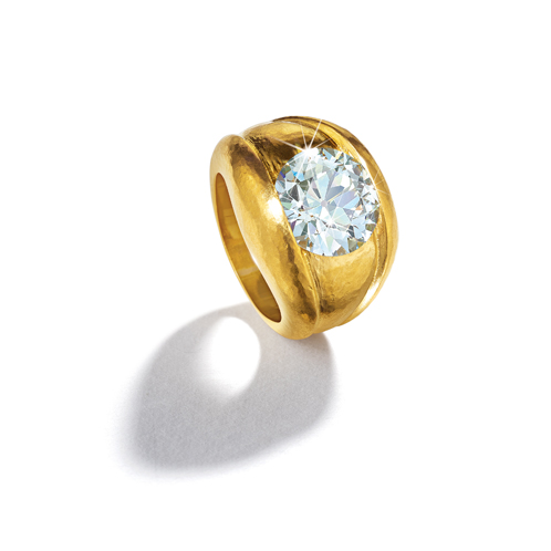 belperron-Bourrelets-Ring in Diamond and Virgin-Gold