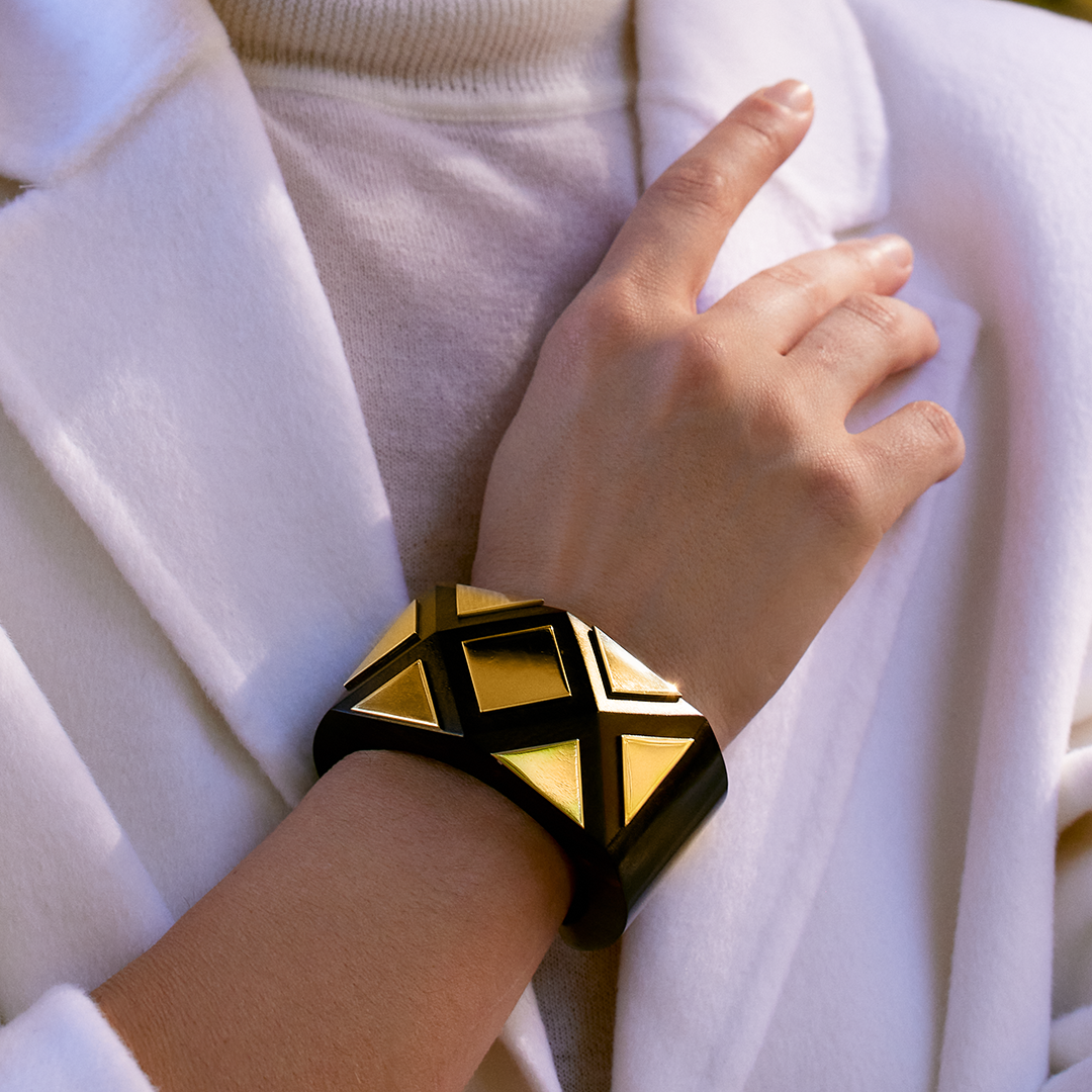 Faceted Cuff on Model