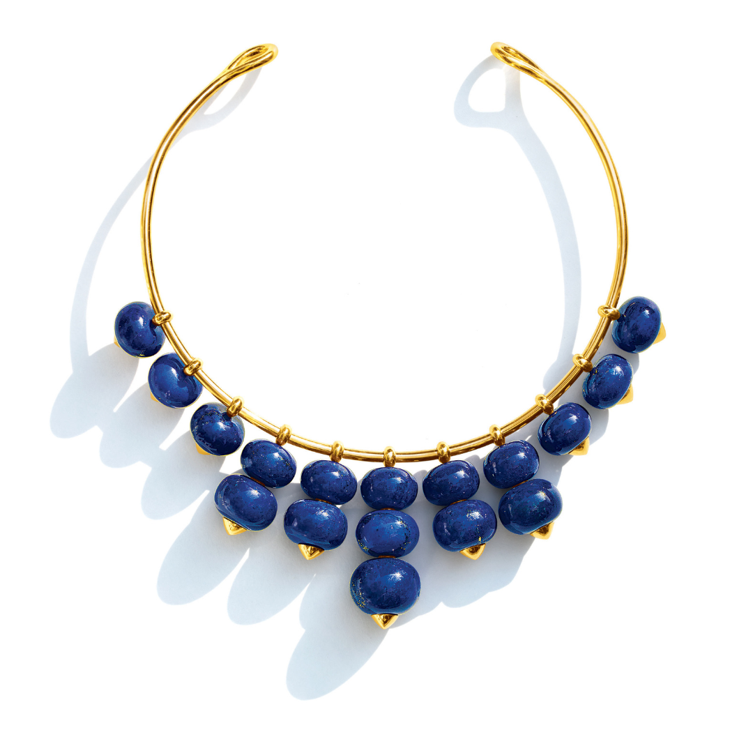 Belperron Abacus Necklace in ALpis Lazuli