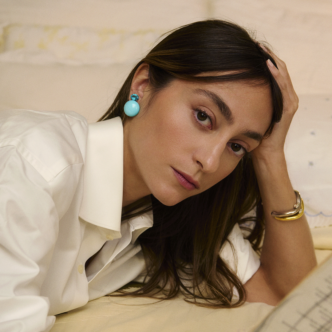 Bouton Earclips on Model